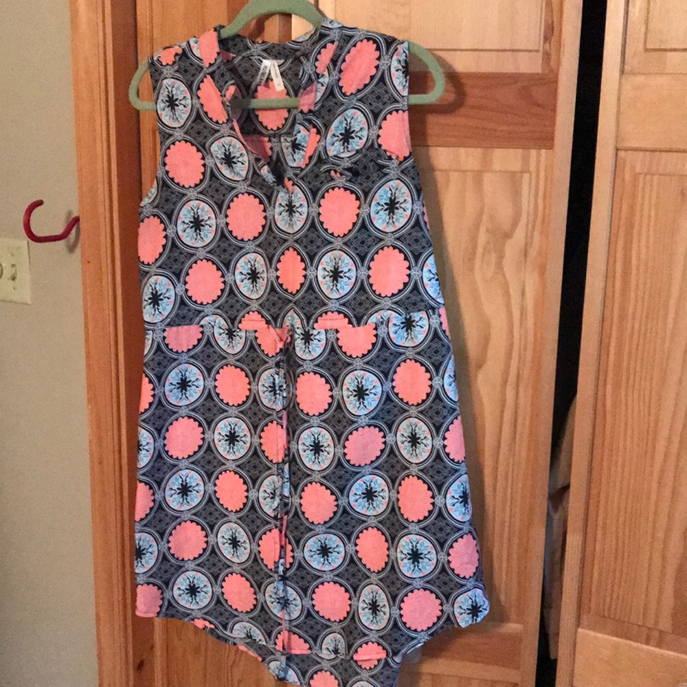 Printed Tie Waist Dress